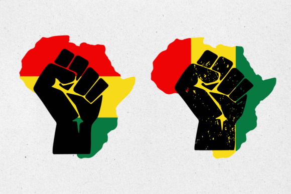Africa Fist Svg, African Love Flag Afric Graphics for Crafts