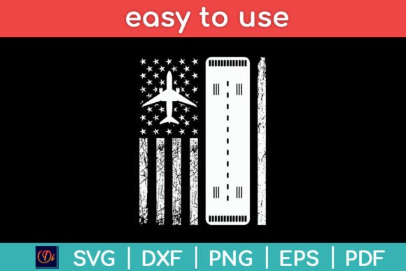 Air Traffic Controller USA Flag SVG Graphics for Crafts