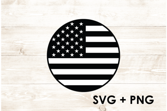 Circle USA Flag Graphics for Crafts
