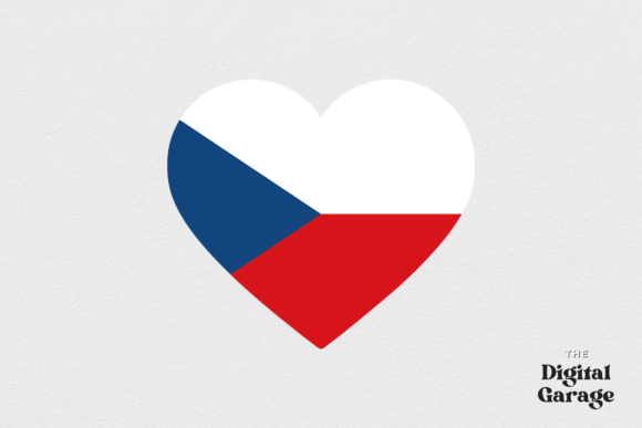 Czechia Flag, Czechia Heart SVG PNG for Crafts and Graphics