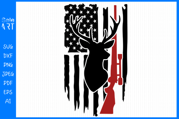 Deer Distressed Flag: Graphics for Crafts That Build Brand Warmth