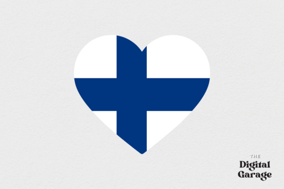 Finland Flag, Finland Heart Graphics for Crafts