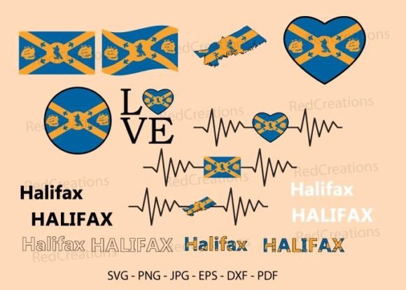 Halifax Flag Svg Bundle for Crafts and Graphics