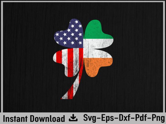 Irish American Flag Graphics for Crafts