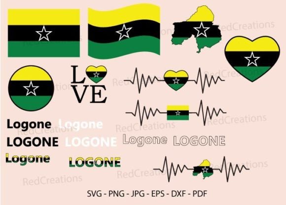 Logone Flag Bundle Graphics for Crafts and Branding