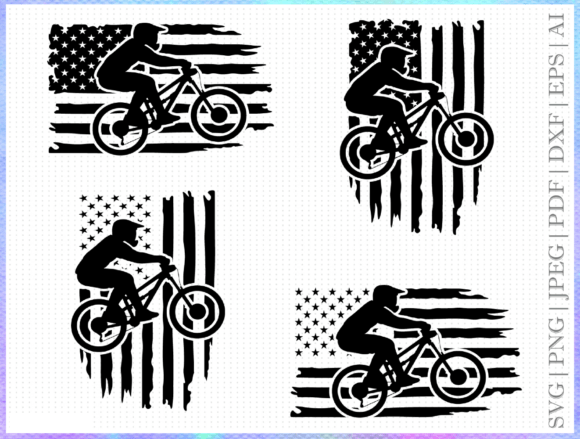 Mountain Bike Flag Svg