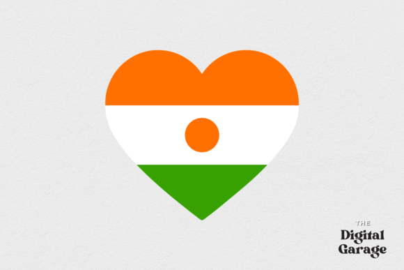 Niger Heart Flag Graphics for Crafts & Content