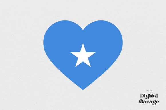 Somalia Heart Flag Graphics for Crafts