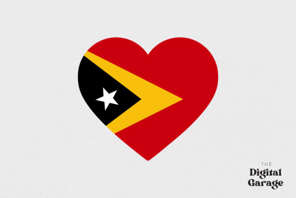 Timor-Leste Heart Flag Design