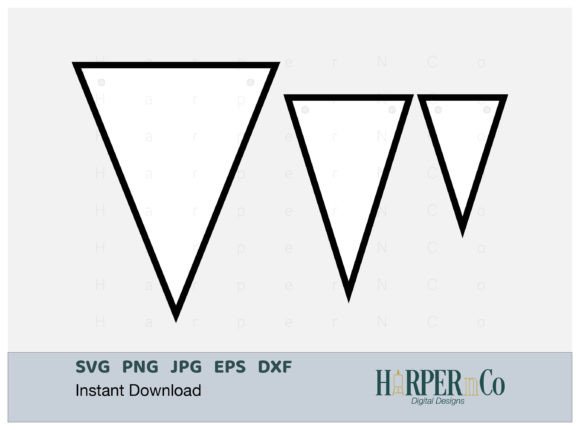 Triangle Banner SVG for Graphics and Crafts