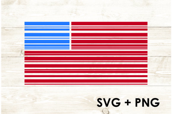 USA Flag – American Barcode: Graphics for Crafts