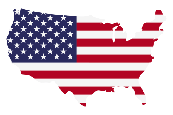 USA Shape National Flag: Patriotic Count
