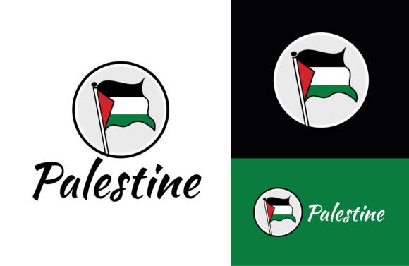 Waving Flag of Palestine Graphics for Crafts